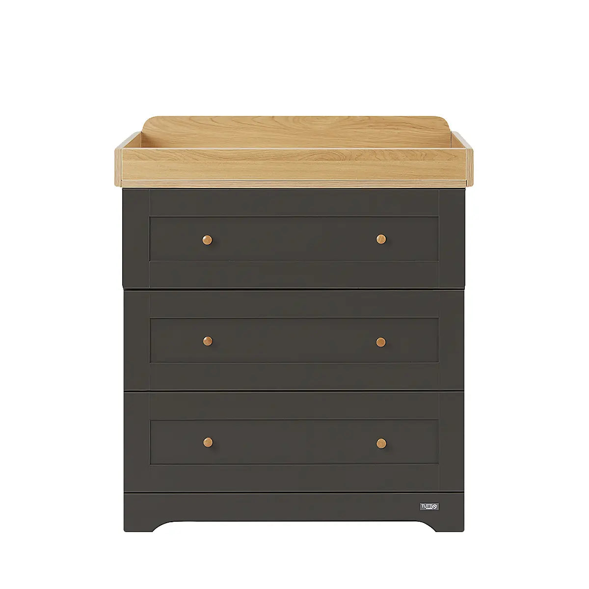 Tutti Bambini Rio Nursery Dresser / Chest Changer - Slate Grey / Oak