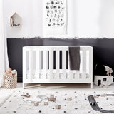 Silver Cross Finchley 2 Piece Nursery Furniture Set with Convertible Cot Bed and Double Wardrobe - White