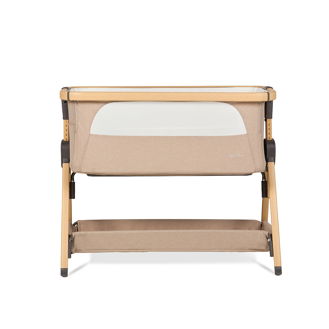 Silver Cross Lunar Bedside Crib – Oatmeal