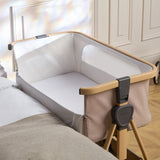 Silver Cross Lunar Bedside Crib – Oatmeal