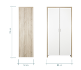 Tutti Bambini Modena Double Nursery Wardrobe – White / Oak