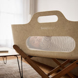 SnuzBaskit Barley Beige Moses Basket & Walnut Stand