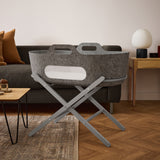 SnuzBaskit Dark Grey Moses Basket & Dove Grey Stand