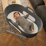 SnuzBaskit Dark Grey Moses Basket & Dove Grey Stand