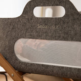 SnuzBaskit Dark Grey Moses Basket & Natural Stand