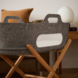 SnuzBaskit Dark Grey Moses Basket & Natural Stand