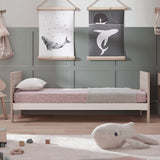 Silver Cross Finchley 2 Piece Nursery Furniture Set with Convertible Cot Bed and Double Wardrobe - Nordic White / Oak