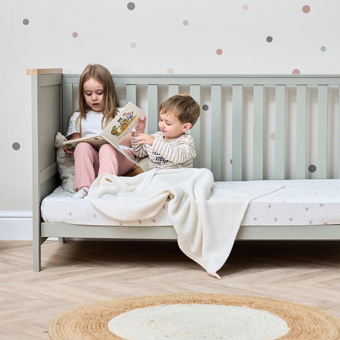 Tutti Bambini Misha Cot Bed - Sage & Golden Oak