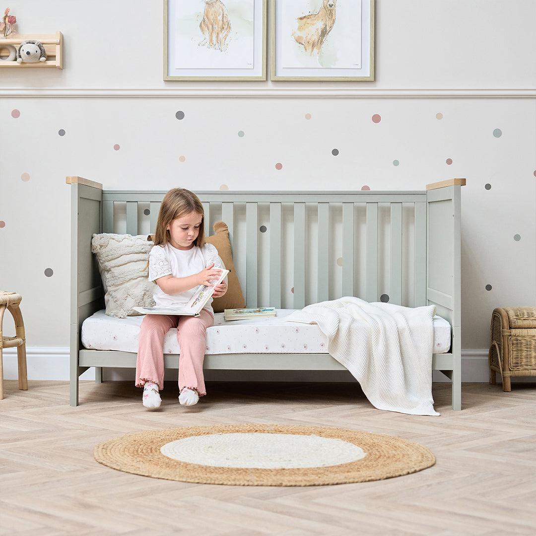 Tutti Bambini Misha Cot Bed - Sage & Golden Oak