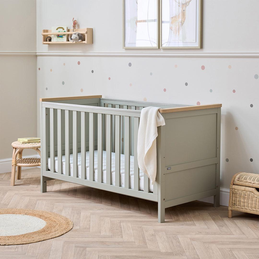 Tutti Bambini Misha Cot Bed - Sage & Golden Oak