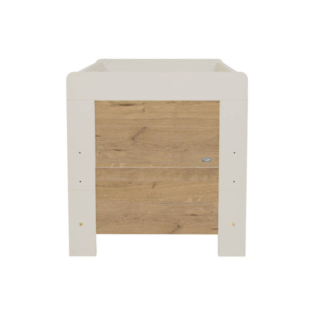 Tutti Bambini Alba Cot Bed - White Sand & Distressed Oak