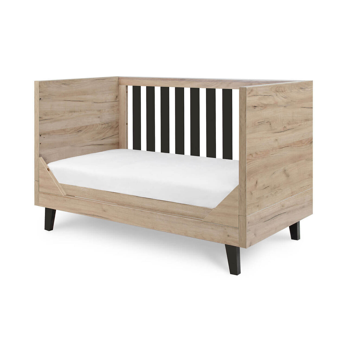 Tutti Bambini Como 2 Piece Nursery Furniture Set with Cot Bed and Dresser - Distressed Oak / Slate Grey