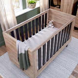 Tutti Bambini Como 2 Piece Nursery Furniture Set with Cot Bed and Dresser - Distressed Oak / Slate Grey