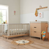 Tutti Bambini Hygge Cot Bed - White/Light Oak