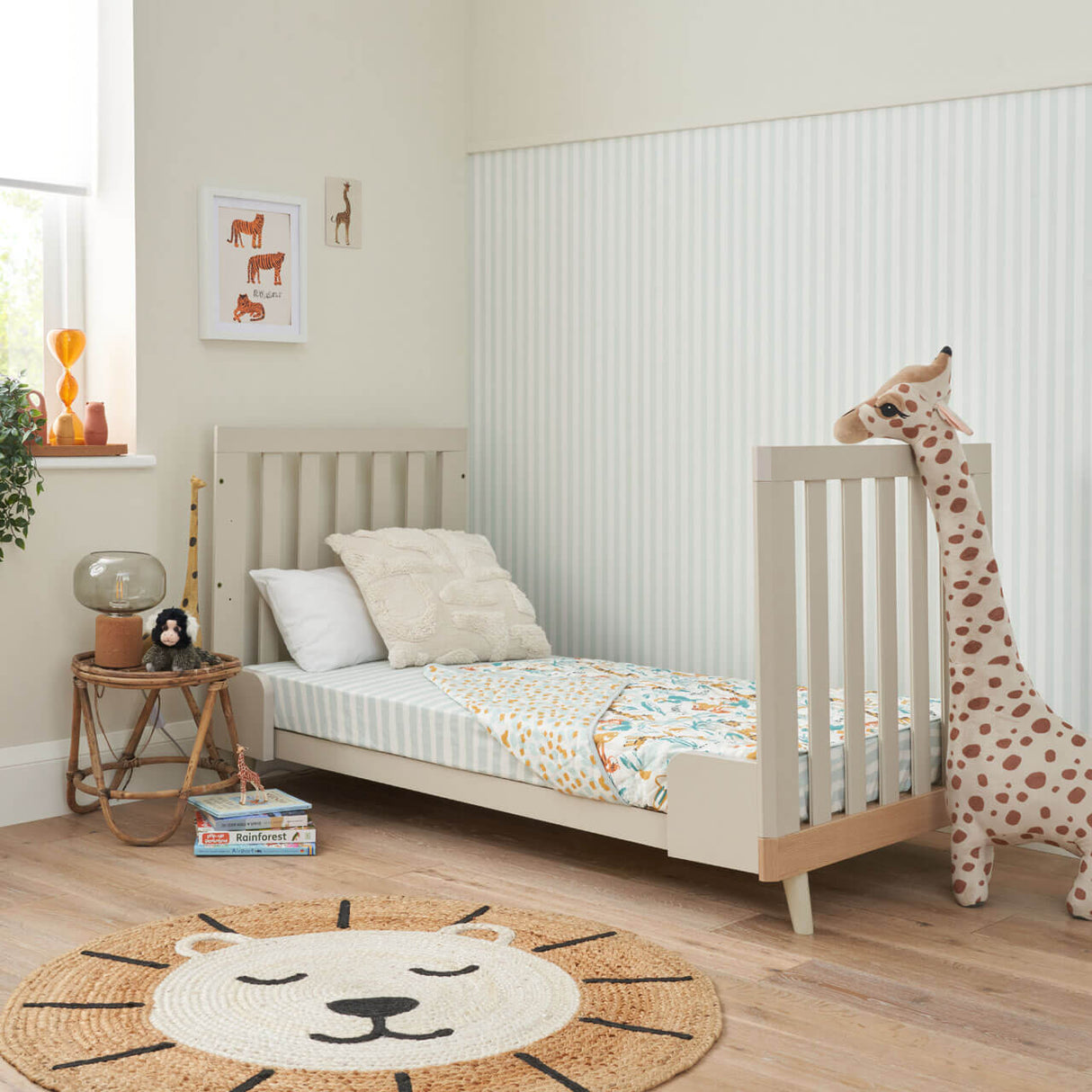 Tutti Bambini Hygge Cot Bed - Light Oak/White Sand