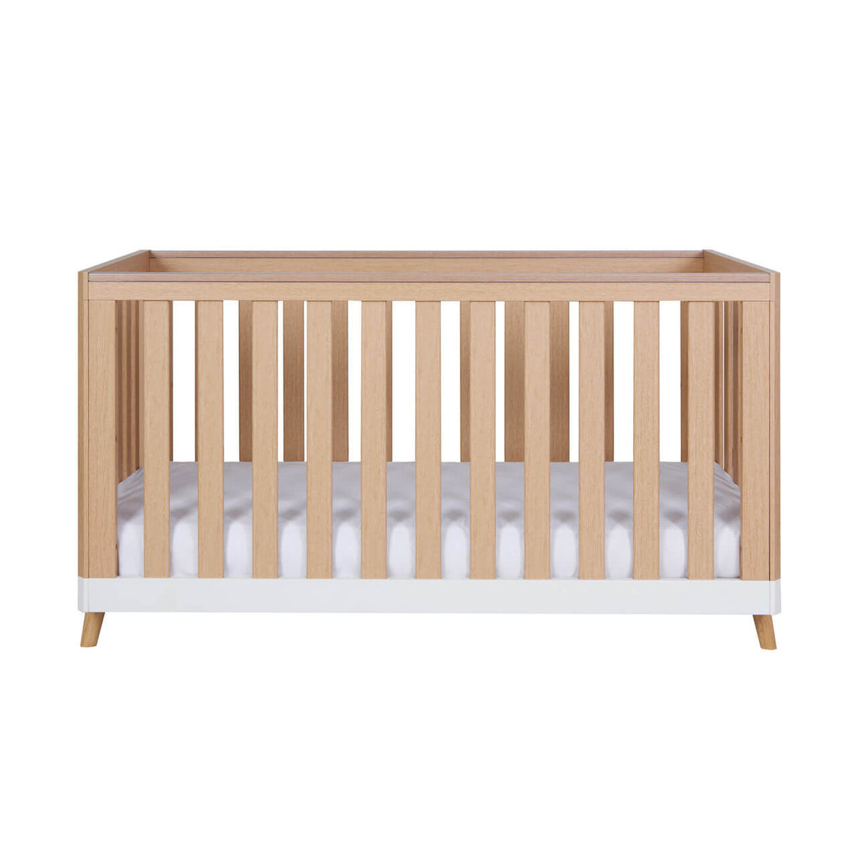 Tutti Bambini Hygge Cot Bed - White/Light Oak