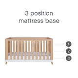 Tutti Bambini Hygge Cot Bed - White/Light Oak