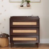 Tutti Bambini Japandi 2 Piece Nursery Furniture Set with Cot Bed & Dresser - Warm Walnut