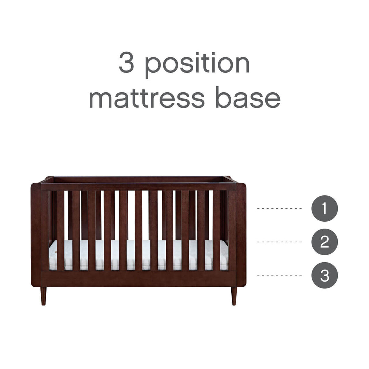 Tutti Bambini Japandi 2 Piece Nursery Furniture Set with Cot Bed & Dresser - Warm Walnut