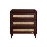 Tutti Bambini Japandi 2 Piece Nursery Furniture Set with Cot Bed & Dresser - Warm Walnut