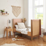 Tutti Bambini Japandi 2 Piece Nursery Furniture Set with Cot Bed & Dresser - Light Oak