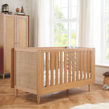 Tutti Bambini Japandi 2 Piece Nursery Furniture Set with Cot Bed & Dresser - Light Oak