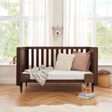 Tutti Bambini Japandi 2 Piece Nursery Furniture Set with Cot Bed & Dresser - Warm Walnut