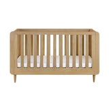 Tutti Bambini Japandi Mini 3 Piece Nursery Furniture Set with Cot Bed, Dresser and Wardrobe - Light Oak