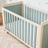 Tutti Bambini Kuba Cot Bed - Golden Oak & Sage Weave