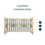 Tutti Bambini Kuba Cot Bed - Golden Oak & Sage Weave