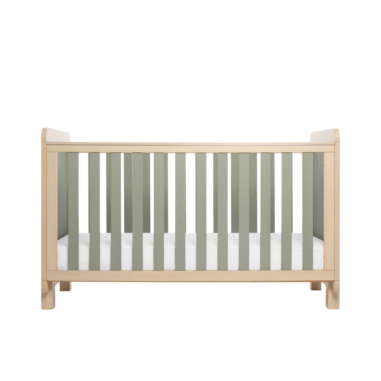 Tutti Bambini Kuba Cot Bed - Golden Oak & Sage Weave