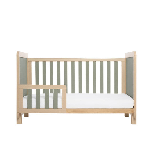 Tutti Bambini Kuba Cot Bed - Golden Oak & Sage Weave