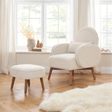 Tutti Bambini Micah Rocking Chair & Footstool - Boucle Fresh Cream