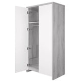 Tutti Bambini Modena Double Nursery Wardrobe – Grey Ash / White