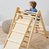 Tutti Bambini Scala Montessori 3-in-1 Pikler Climbing Frame with Climbing Wall - Natural