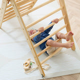 Tutti Bambini Scala Montessori 3-in-1 Pikler Climbing Frame with Climbing Wall - Natural