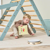 Tutti Bambini Scala Montessori 3-in-1 Pikler Climbing Frame with Climbing Wall - Ocean Stone