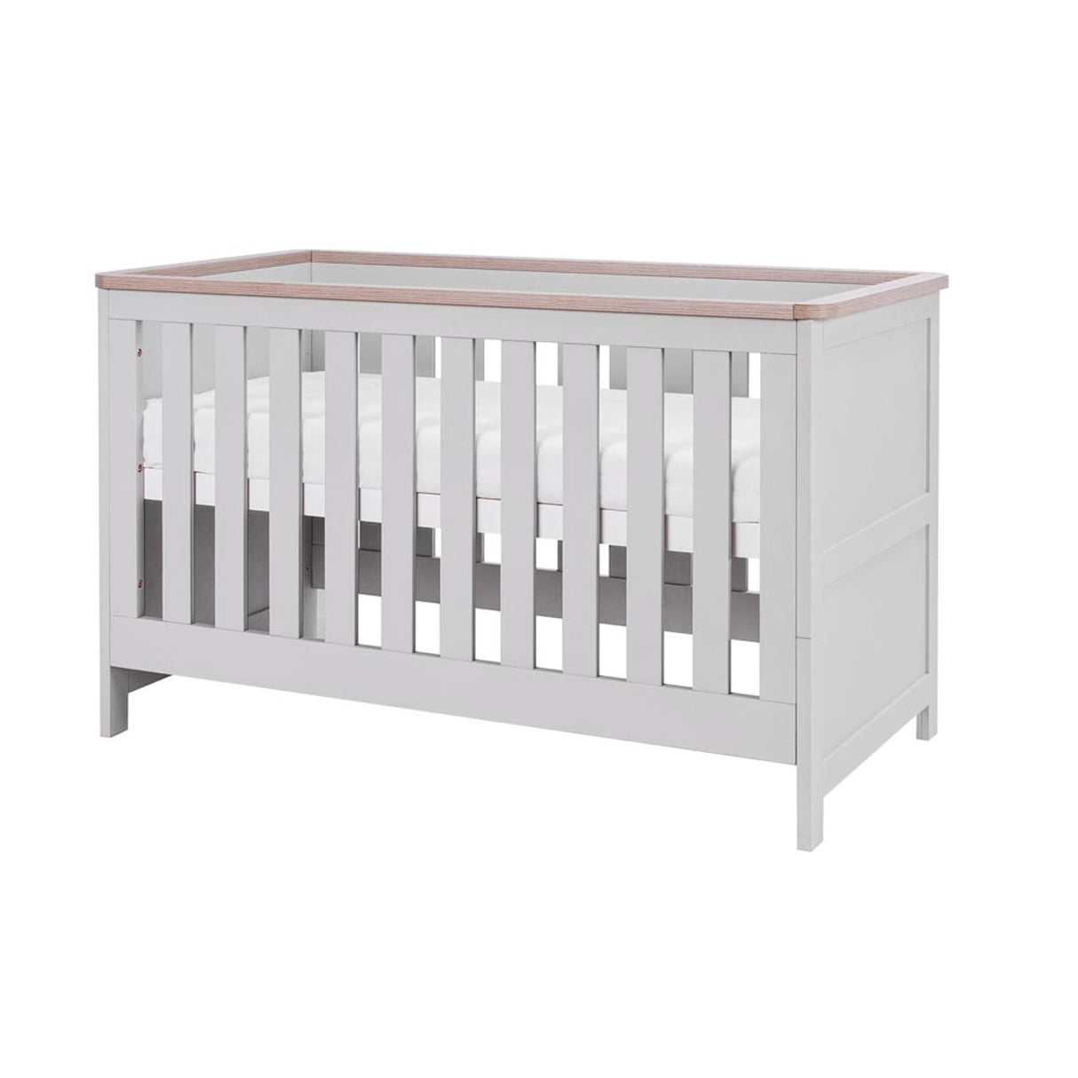 Tutti Bambini Verona Cot Bed - Dove Grey / Oak