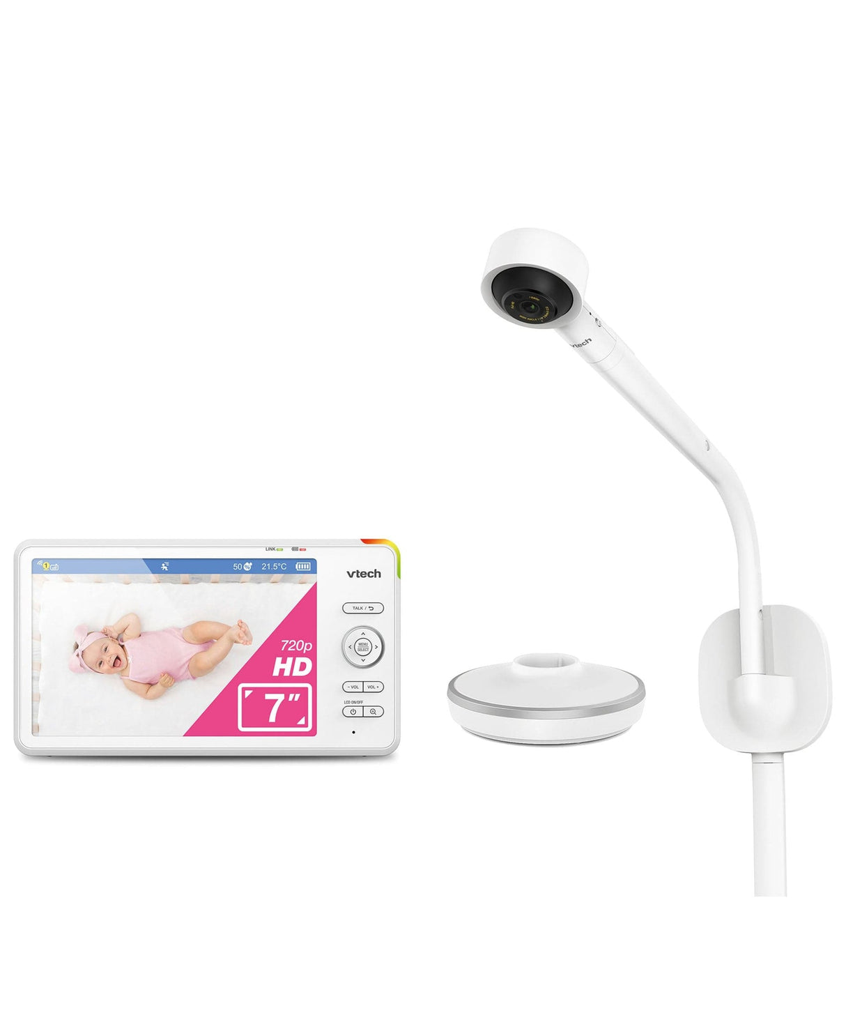 VTech RM7787HD 7″ Over-The-Crib  Smart HD Video Baby Monitor