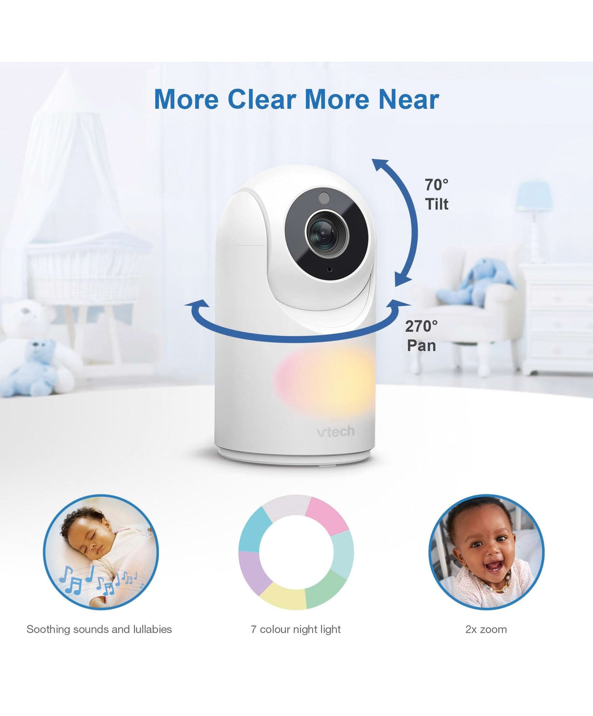 VTech VM3263 2.8" Digital Video Baby Monitor