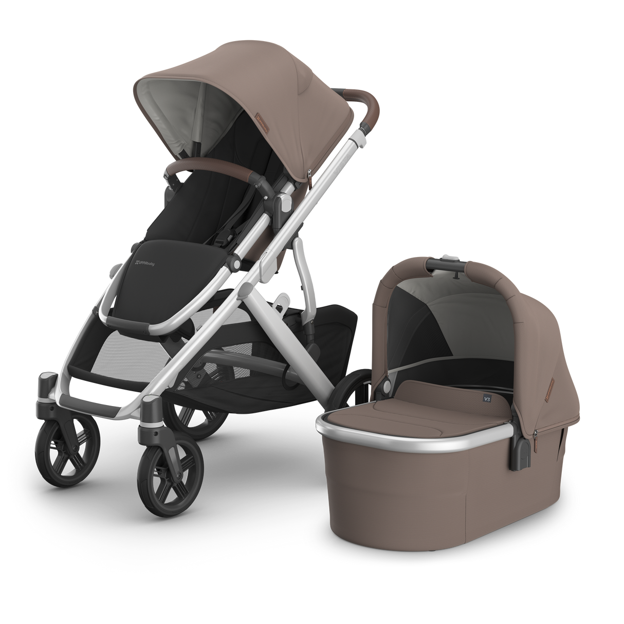 UPPAbaby Vista V3 Travel System Bundle with Cybex Cloud T Car Seat and ISOFIX Base - Theo